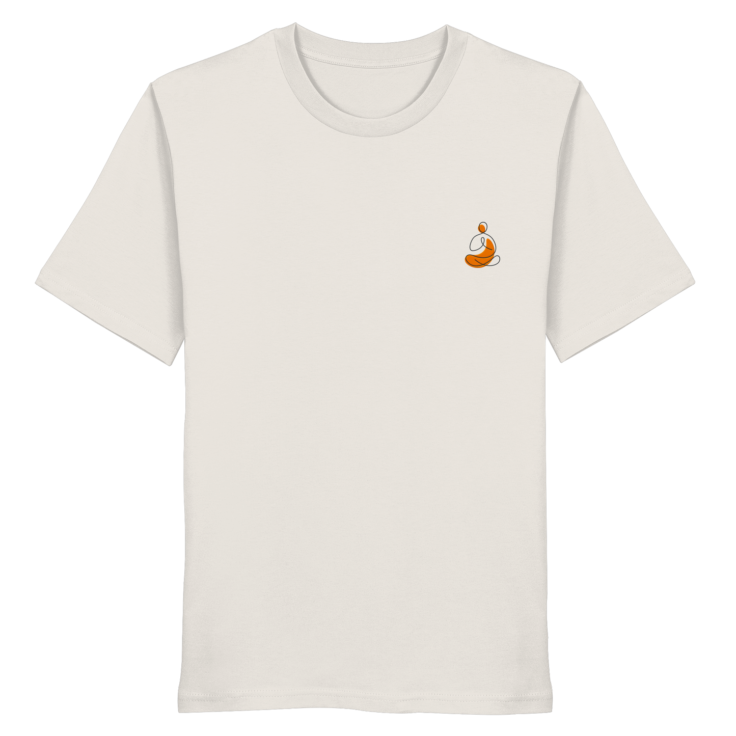 Organic Shirt - Yoga gestickt (orange)