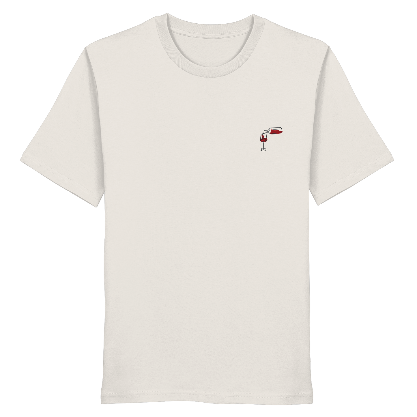 Organic Shirt - Wein gestickt (rot)