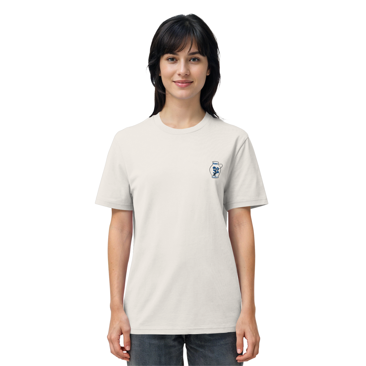 Organic Shirt - Bembel gestickt (blau)