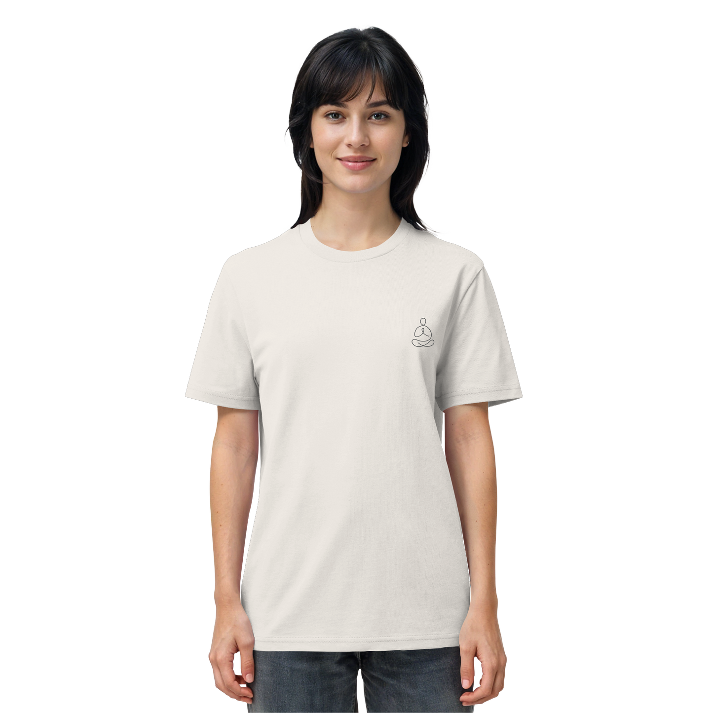Organic Shirt - Yoga gestickt
