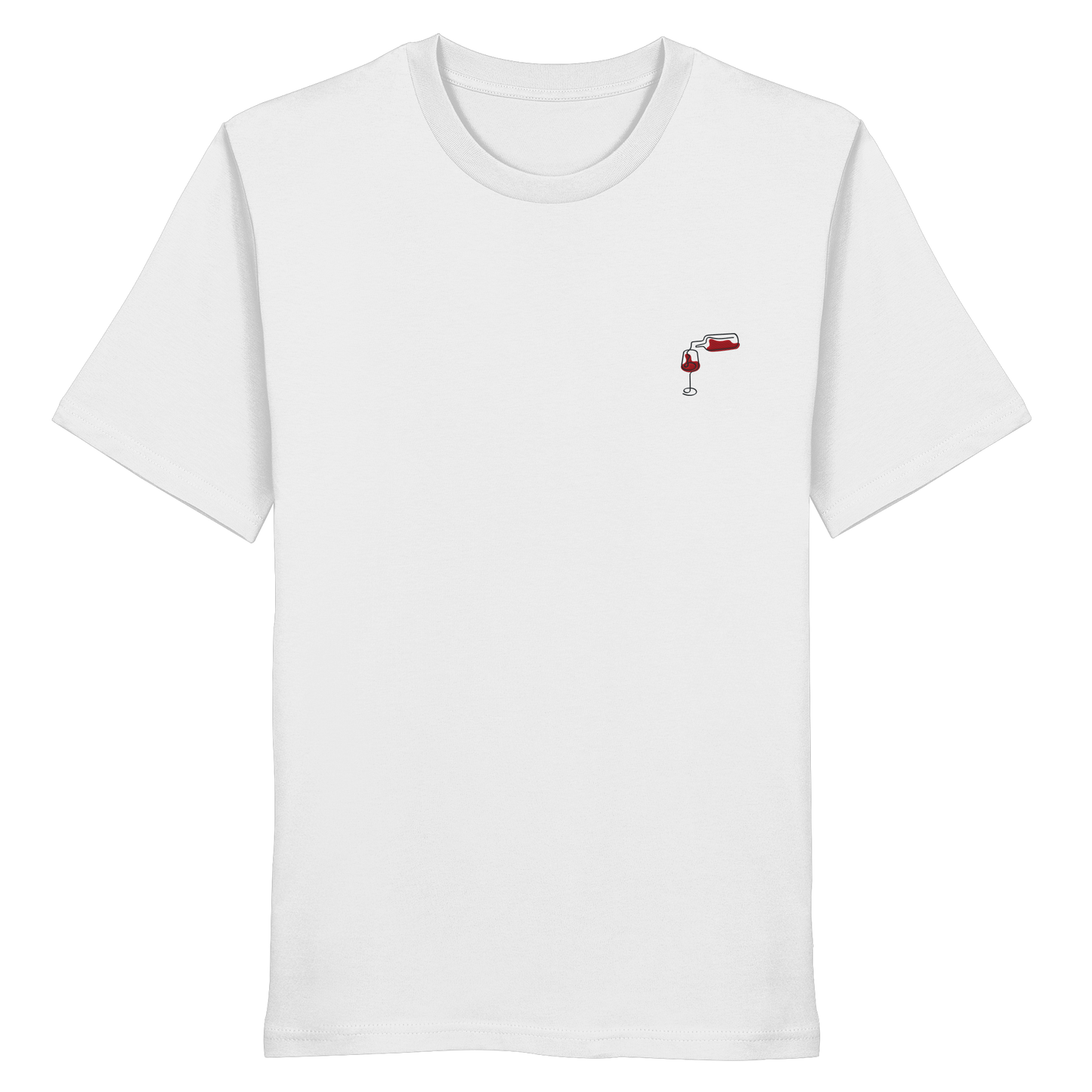 Organic Shirt - Wein gestickt (rot)