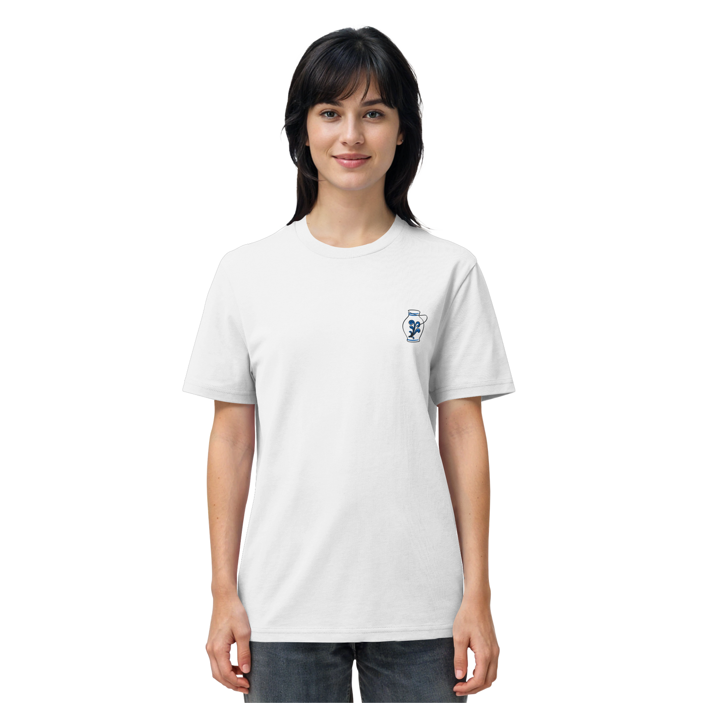 Organic Shirt - Bembel gestickt (blau)